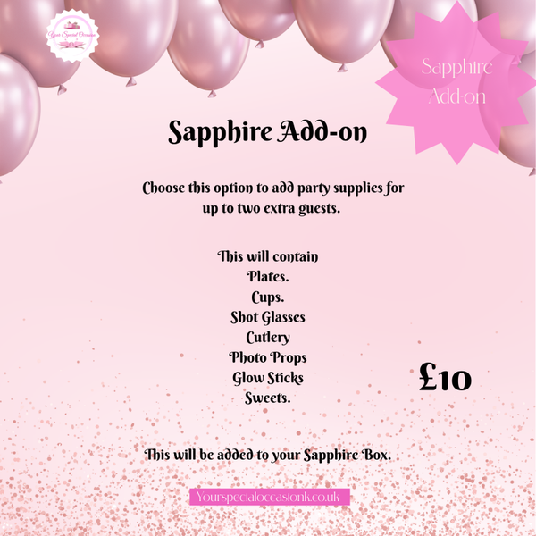 Party In A Box - SAPPHIRE - Add on Box.