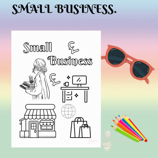 Digital Colouring Sheets.  Small Business
