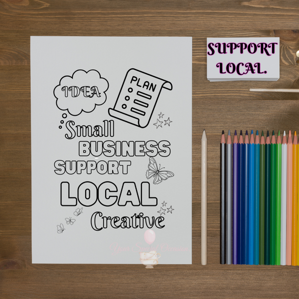 Digital Colouring Sheets.  Support Local