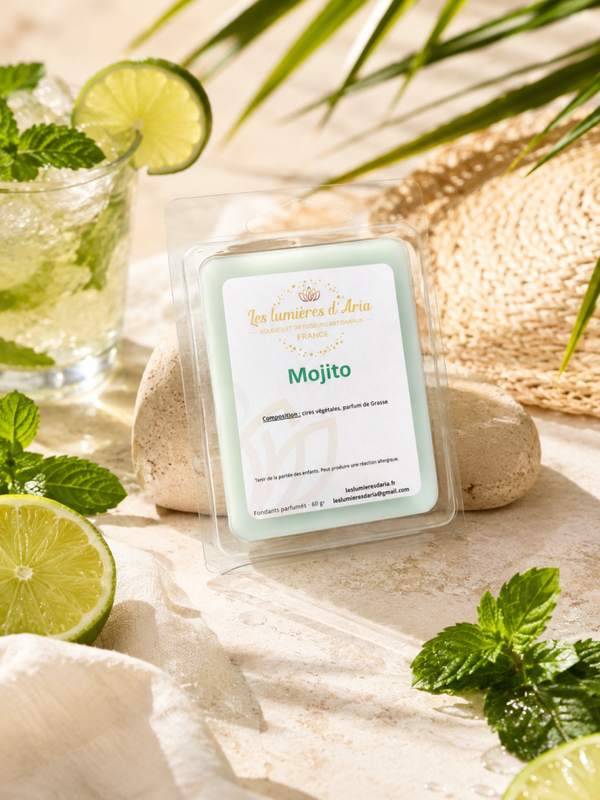 ⭐ Fondants parfumés Mojito – Fondants parfumés artisanaux – Les lumières d’Aria