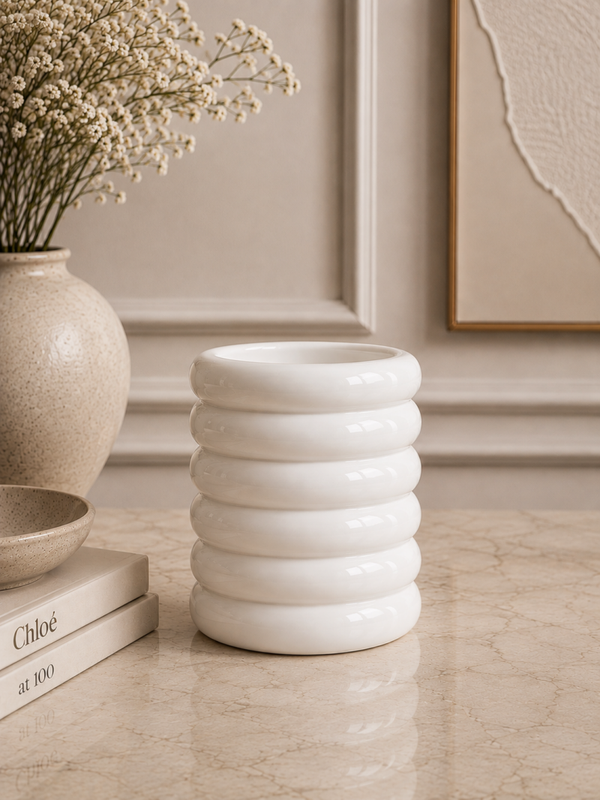 Brûleur à Fondants ONDE – Finition Blanche | Collection COSY | Les Lumières d’Aria