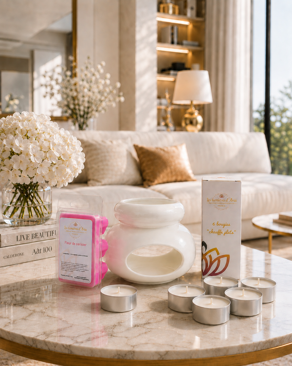 Pack Brûleur ZEN Blanc – Brûleur à Fondants | Les Lumières d’Aria