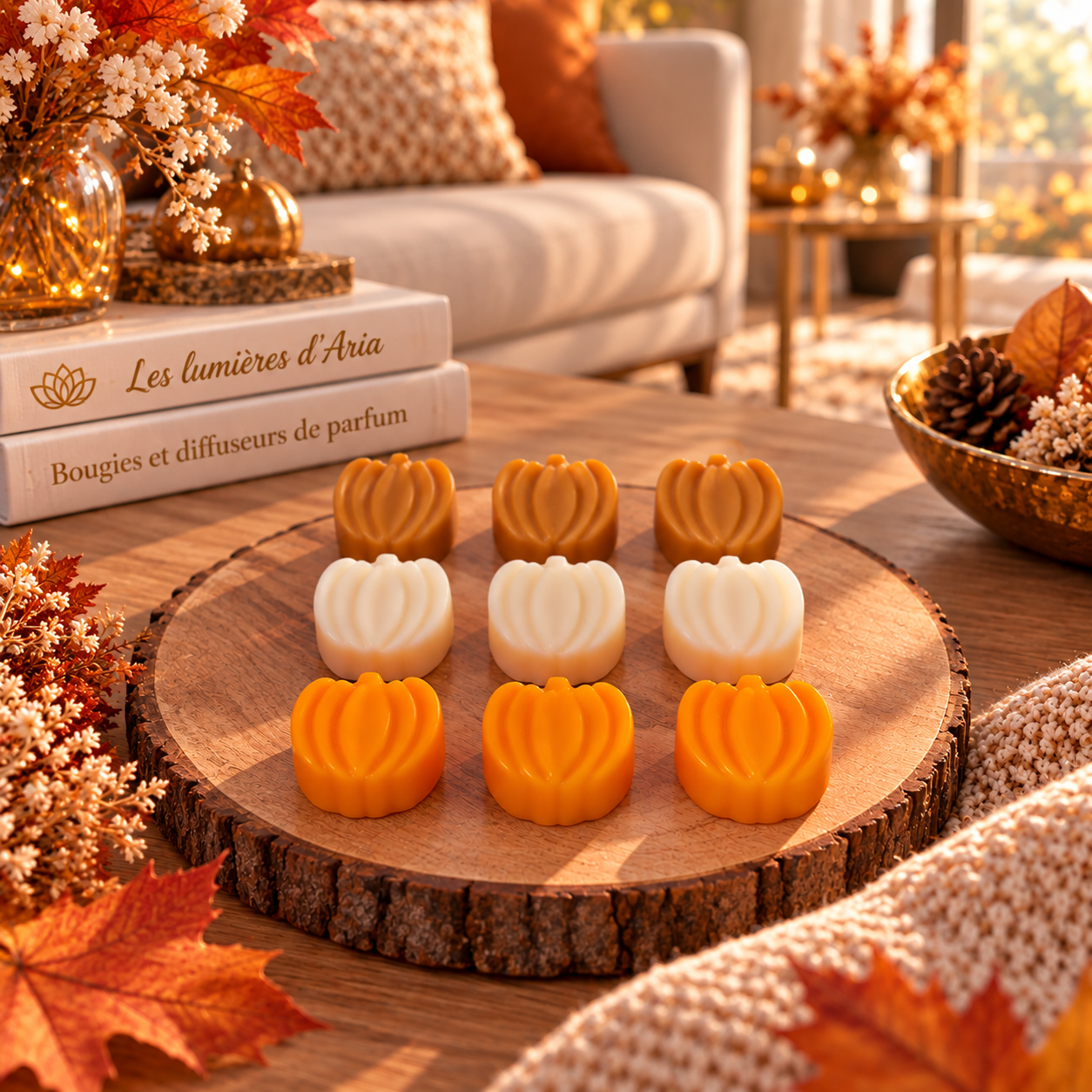 Boîte de 9 Fondants Parfumés – Collection Automne & Halloween | Les Lumières d’Aria