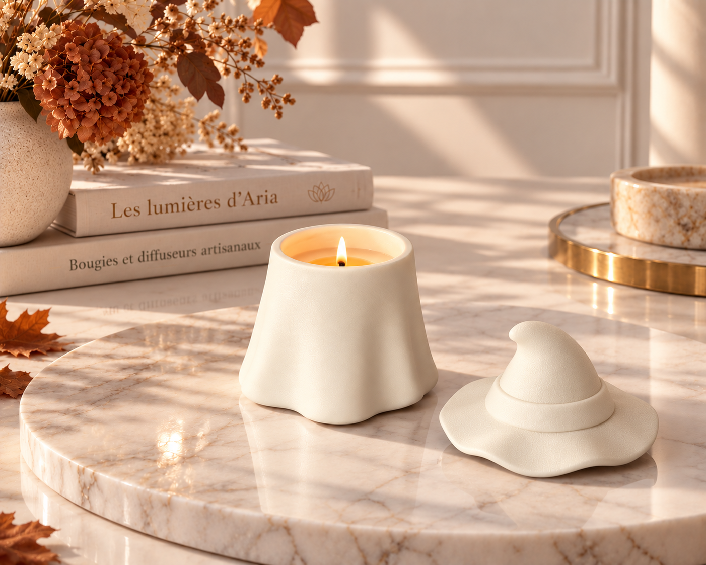 Bougie Fantôme Signature – Collection Automne | Les Lumières d’Aria