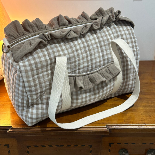 Sac à langer "Vichy taupe"