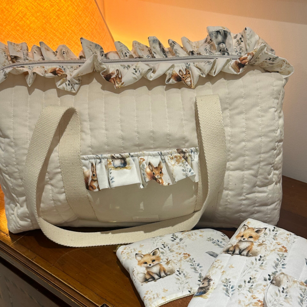 Sac à langer « Animaux de la forêt / beige"