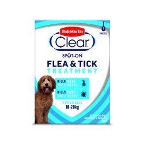 Dog Med Bob Martin Flea Clear Spot On Flea & Tick Treatment