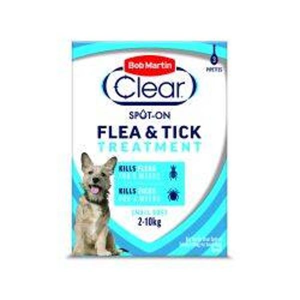 Dogs Sml Bob Martin Flea Clear Spot On Flea & Tick Treatment For
