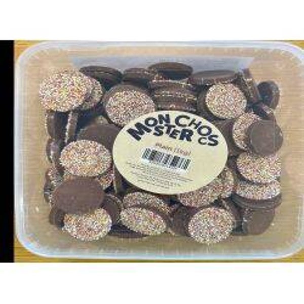 Monster Chocs Disc Plain Chocolate 1kg Tub