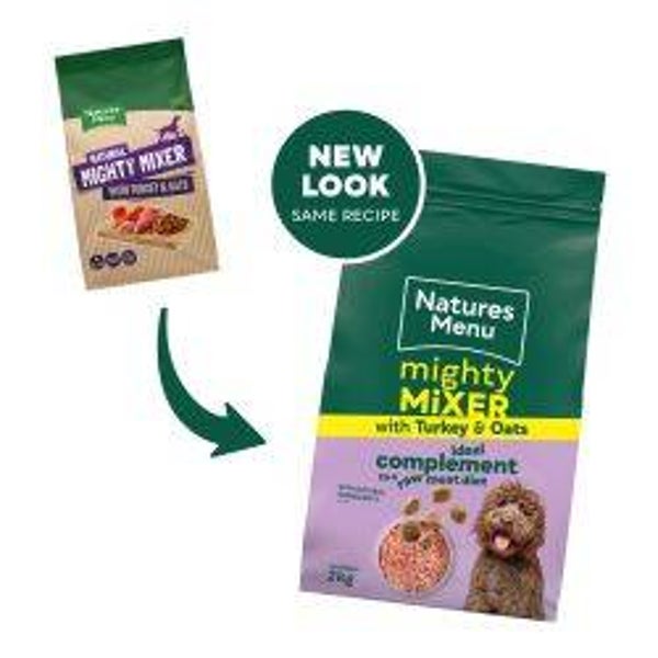 Kibble Dog Natures Menu Mighty Mixer With Turkey & Oats