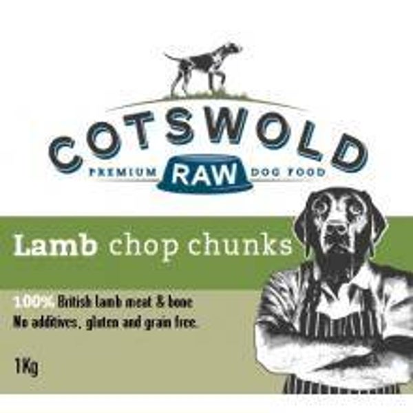 Dog Cotswold Raw Lamb Chop Chunks 500g