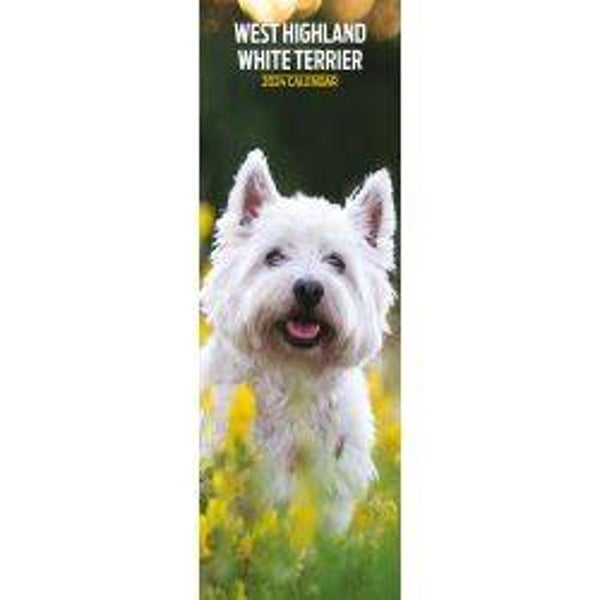 Dog - West Highland Terrier Slim Calendar 15x42cm
