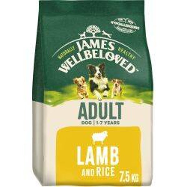 James Wellbeloved Lamb & rice  Adult Dog food 7.5kg