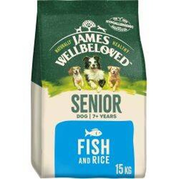 James Wellbeloved Senior  Fish & Rice Dog food 15kg