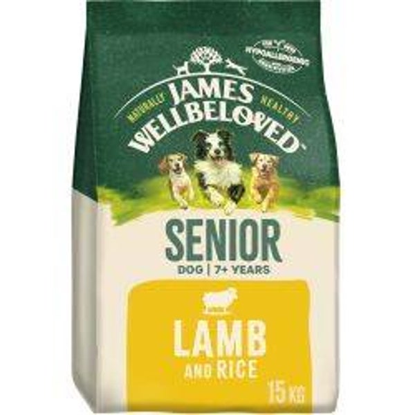 Kibble James Wellbeloved  Senior  Dog food Lamb & Rice 15kg