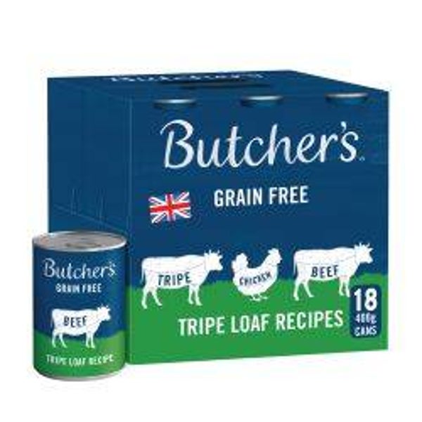 Butchers tripe Loaf recipes Dog food Cans  18pk