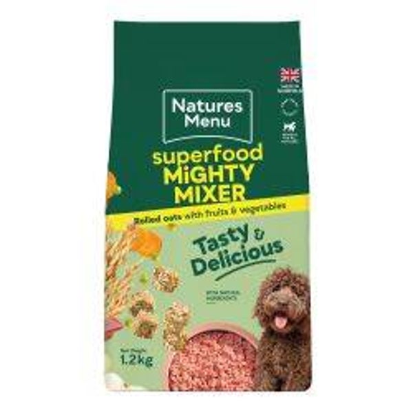 Kibble Dog Natures Menu Country Hunter Superfood Mighty Mixer Rolled Oats With Fruits & Veg