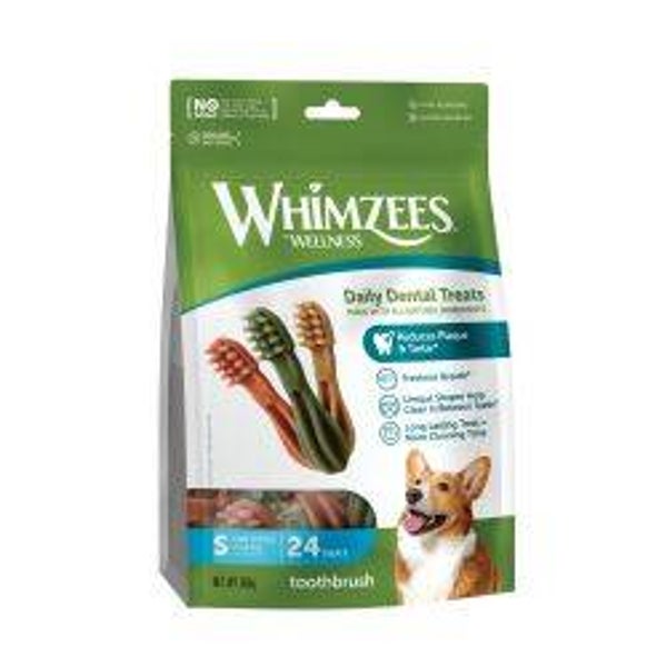 Dog WHIMZEES Toothbrush Daily Dental  Chew Value Bag Pack Size small