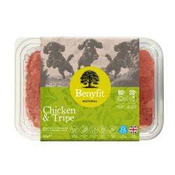 Benyfit Natural Chicken & Tripe Complete Raw Dog Food 500g