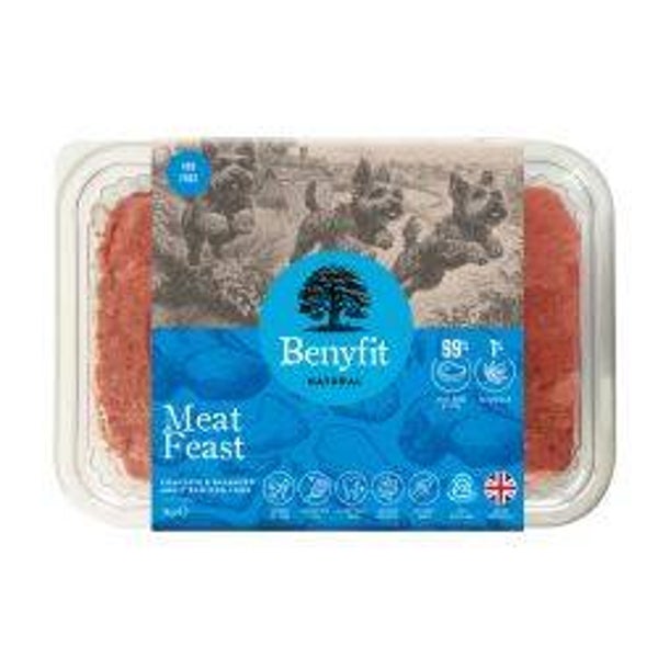Benyfit Natural Meat Feast Turkey Complete Raw Dog Food 1kg