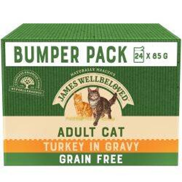 Cat Pouches James Wellbeloved  Turkey in gravy 24 pack