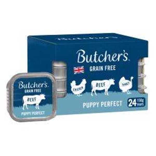 Puppy Wet Butcher's Perfect Food Trays 24pk