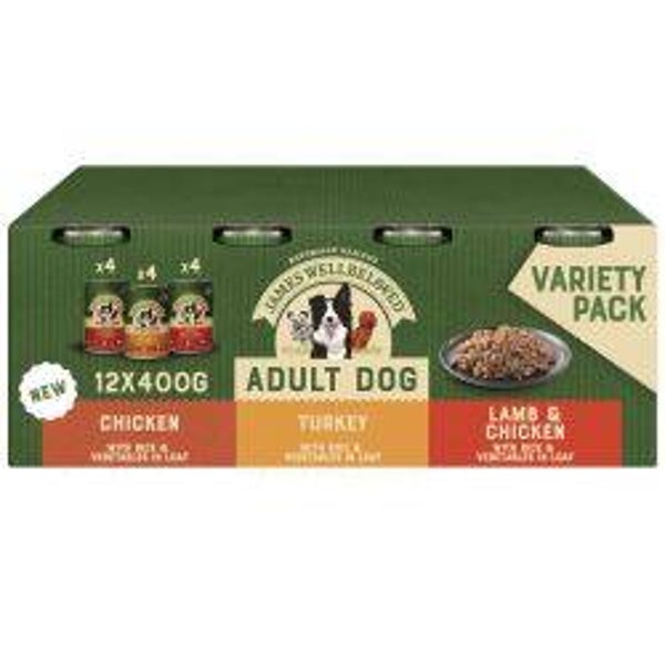 James Wellbeloved  Adult wet food. Turkey,Lamb,Chicken in loaf tin