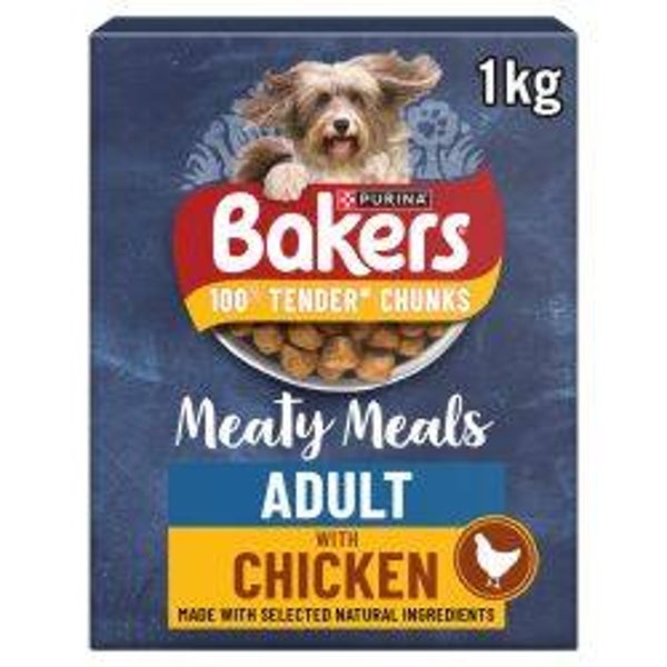 Kibble Dog Bakers Meaty Meals Chicken 1kg