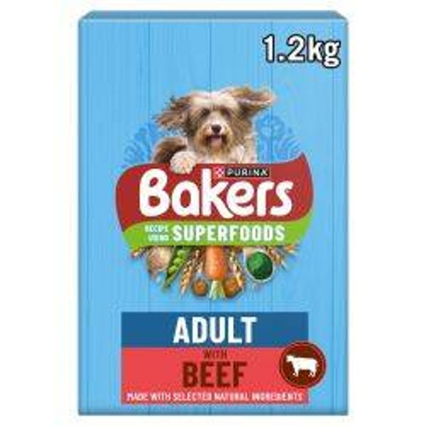 Kibble Dog Bakers Superfoods Beef & Vegetables 1.2kg