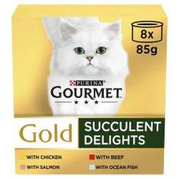 Cat Gourmet Gold Succulent Delights 8pk