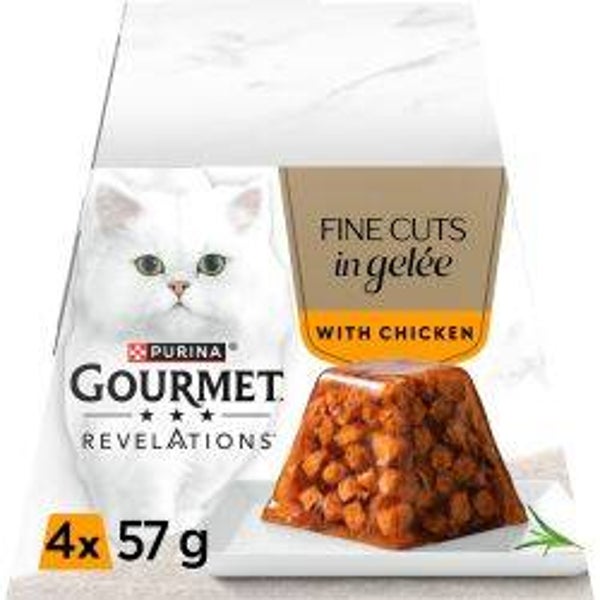 Cat Wet Gourmet Revelations Fine Cuts In Jelly Chicken 4pk