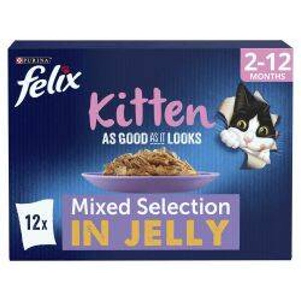 Kitten Wet Felix Mixed Selection In Jelly 12pk