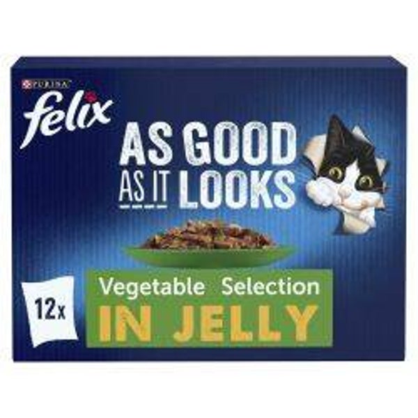 Cat Wet Felix Favourites Veg Selection in Jelly 12pk