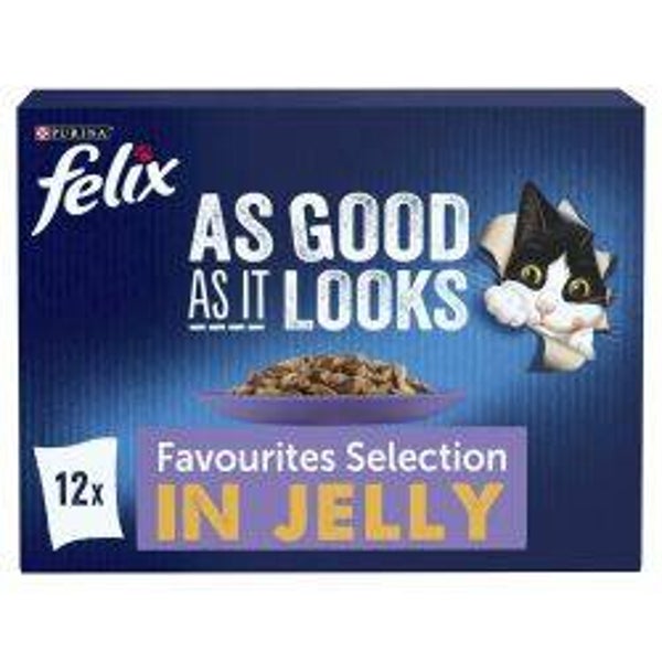 Cat Wet Felix Favourites Selection in Jelly 12pk