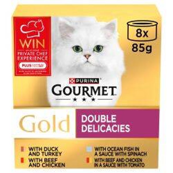 Cat Gourmet Gold Double Delicacies 8pk