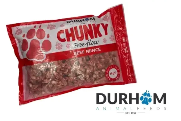 Dog Durham Chunky Free Flow Beef Mince 6 x 1 kg