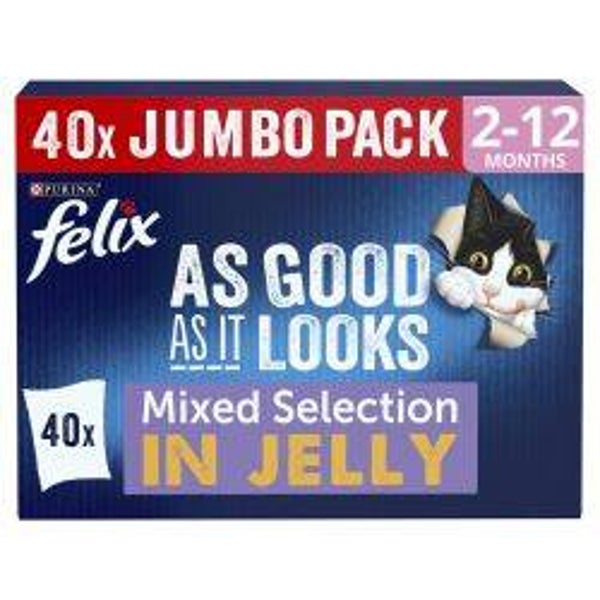Kitten Wet Felix Mixed Selection in Jelly 40pk