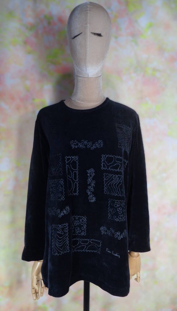 PA989 : Pull velours 80's Pierre Cardin