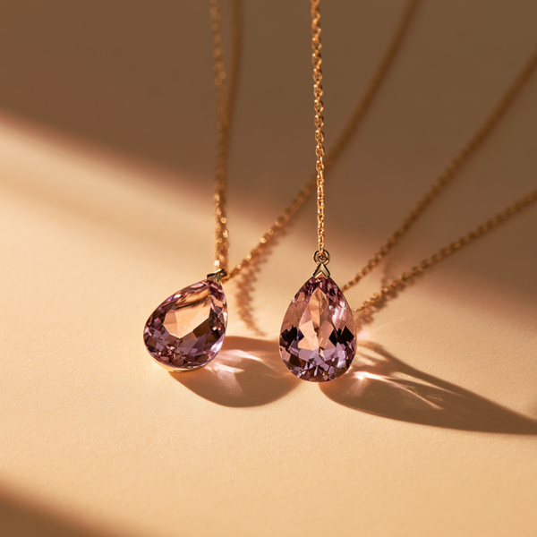 Pear-Cut Blush Drop Earrings