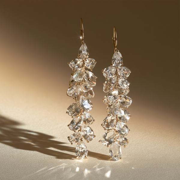 Statement Cluster Drop Earrings