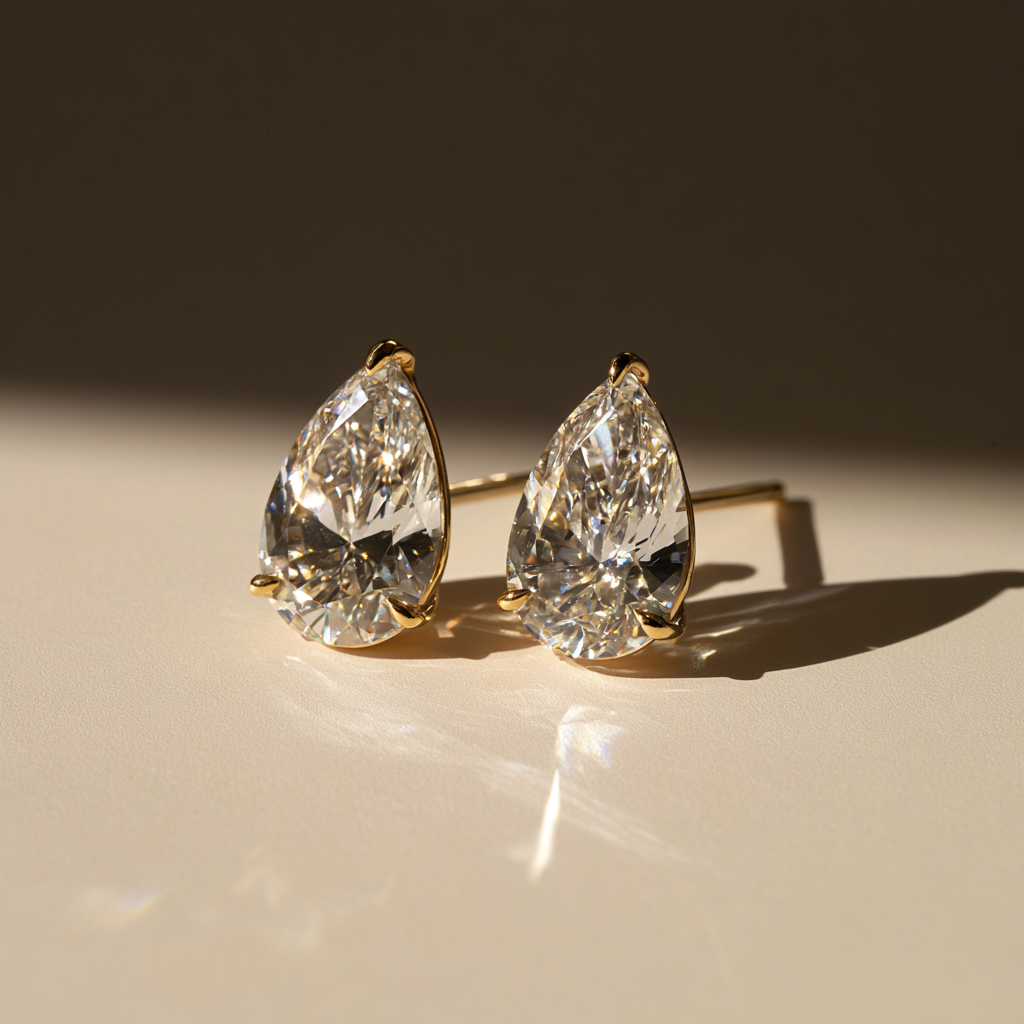 Teardrop Stud Earrings