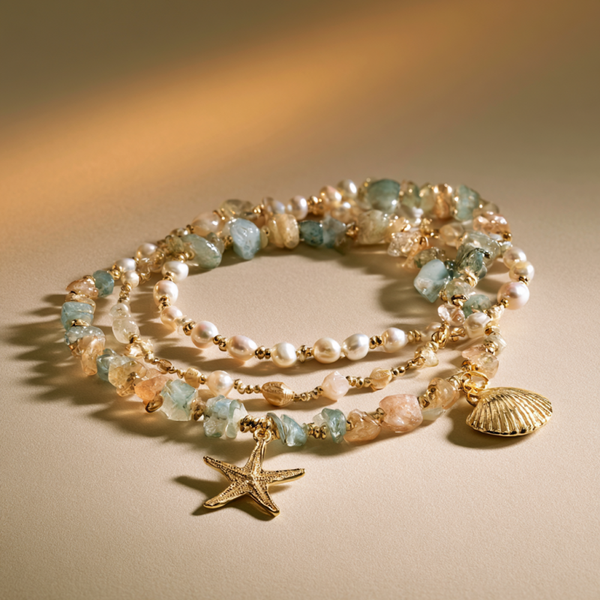 Seaside Trio Wrap Necklace