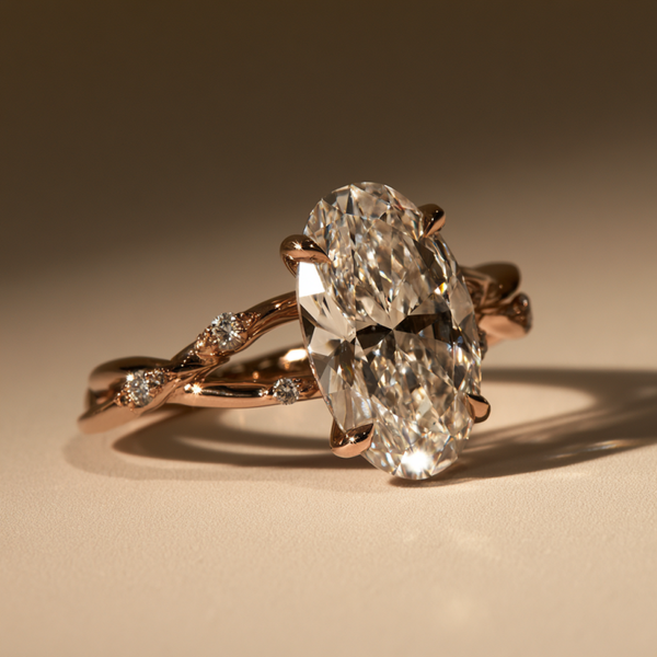 Vine Solitaire Ring