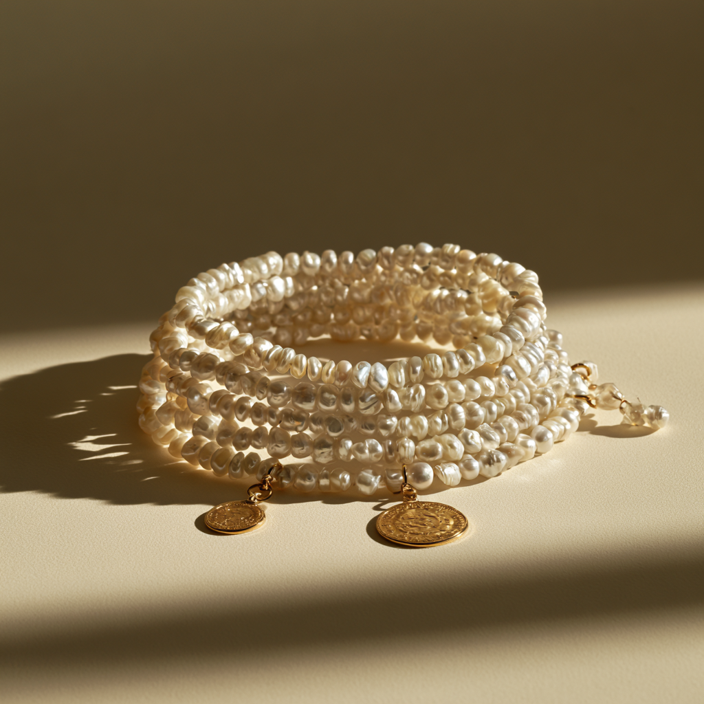 Coralie Pearl Wrap Necklace