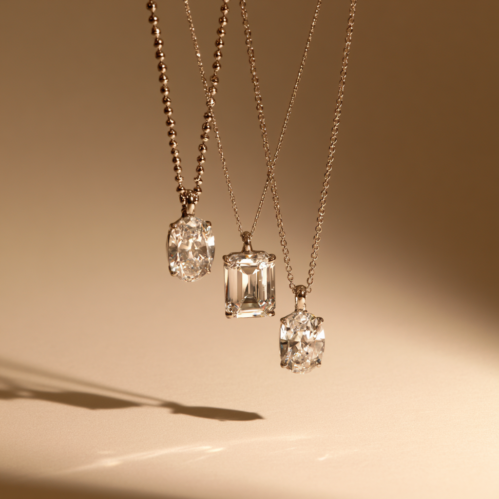 Triple Pendant Layered Necklace