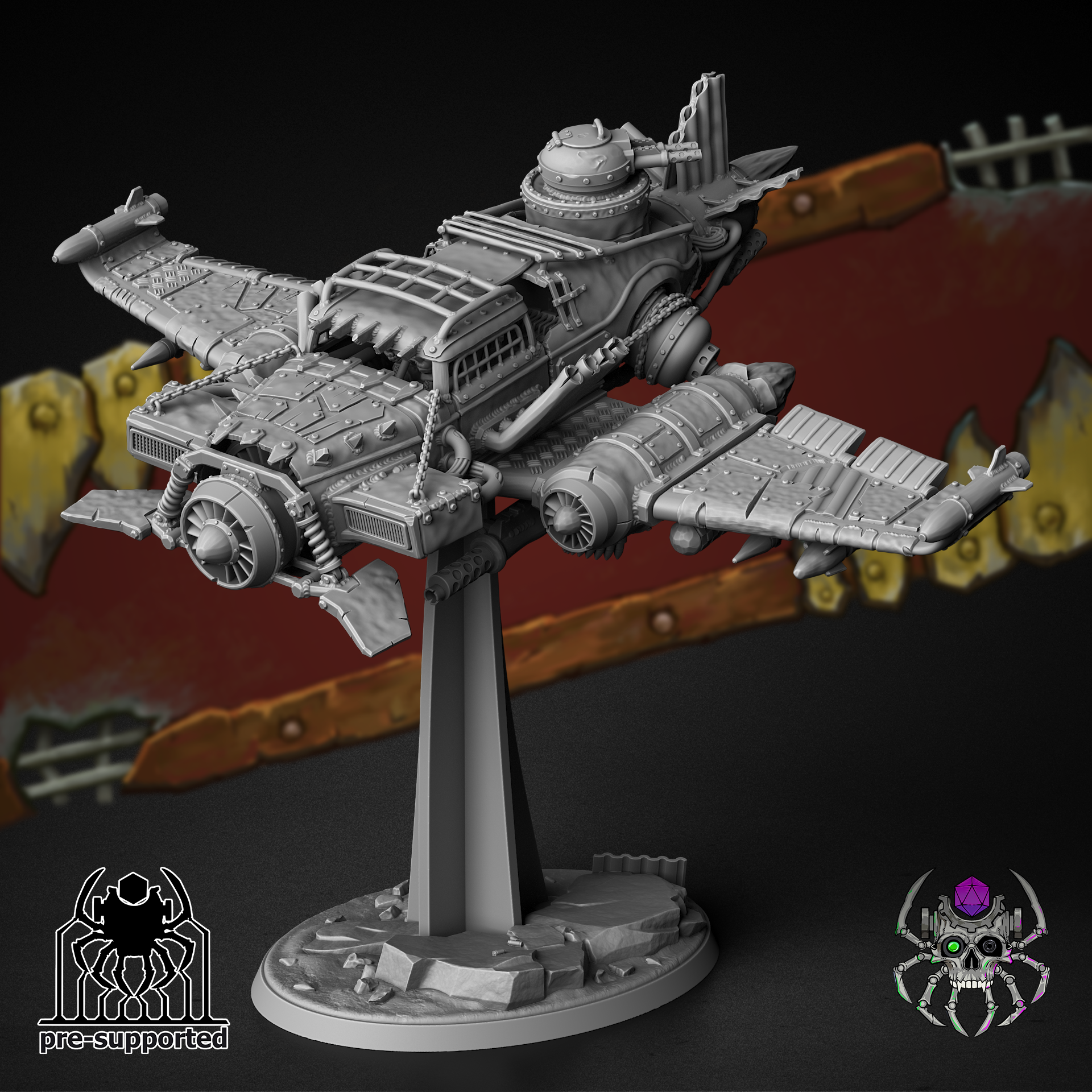 W40k - Orks - Orkz Wasteland - Flying Scrap Bomber