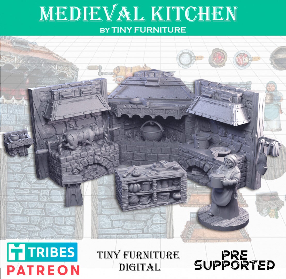 DEC - MedDio - Medieval Kitchen - Tiny Furniture