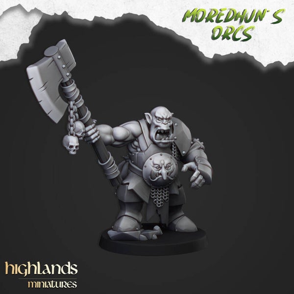 TOW - Orques & Gobelins - Borgok Skullcrusher - Highlands Miniatures