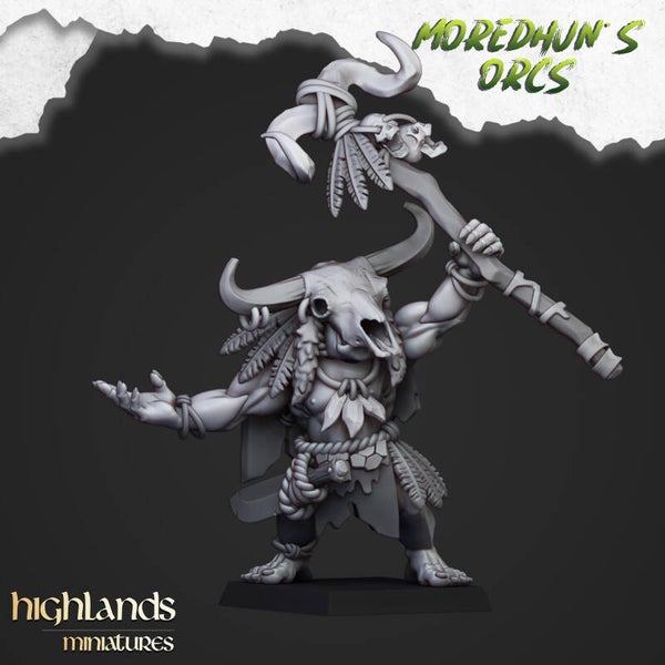 TOW - Orques & Gobelins - Cave Orc Shamans - Highlands Miniatures