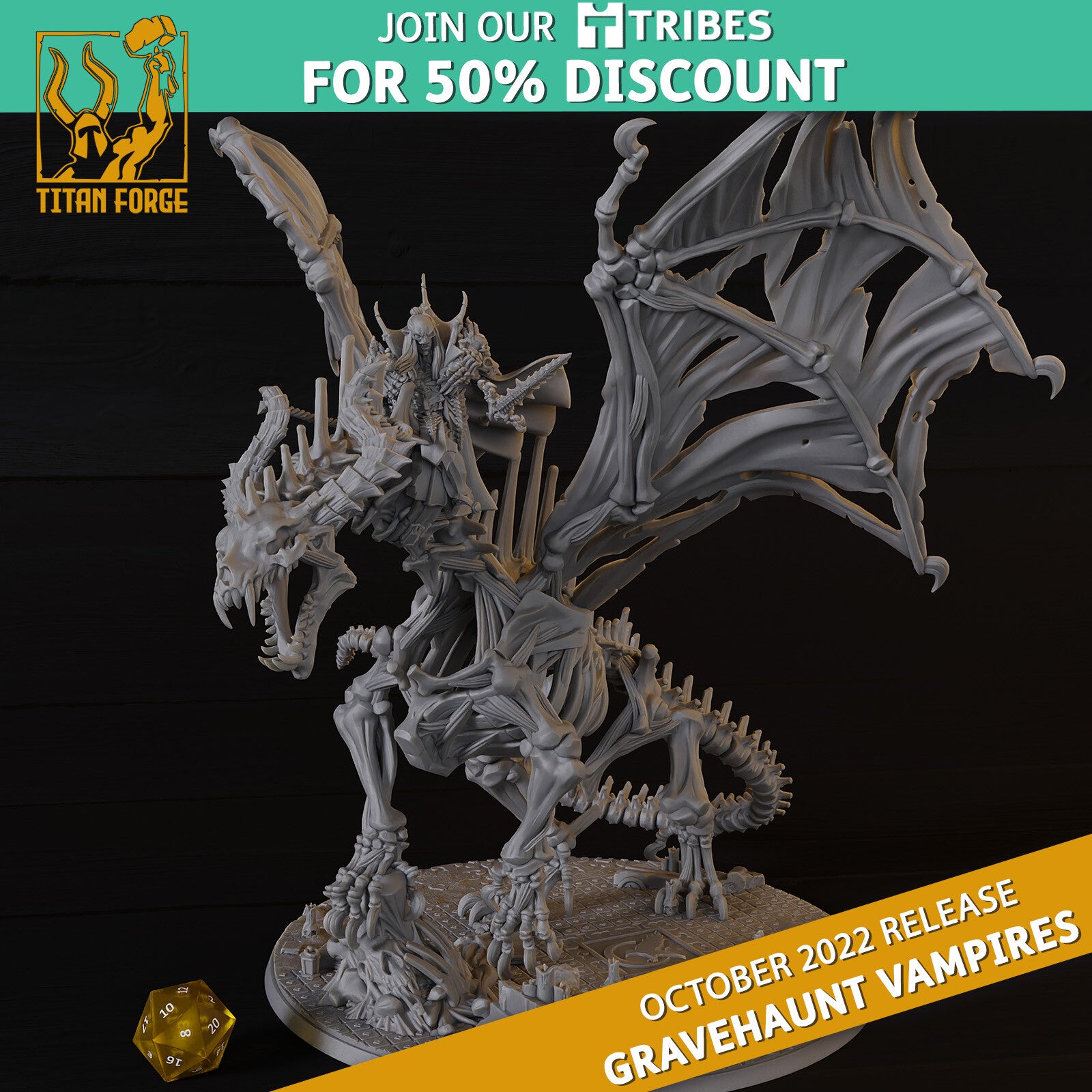 TOW - Gravehaunt Vampires - Seigneur Vampire sur Dragon Zombie